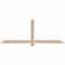Ekena Millwork Eugene Smooth Timber Gable Bracket, Douglas Fir, 72"W x 27"H x 3 1/2"D x 3 1/2"F, 9/12 Pitch GBW072X27X0404EUG00SDF - alternate 1